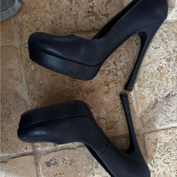 Yves Saint Laurent shoes  Navy Blue Platform Stiletto Heels pumps 39 - Picture 5 of 10